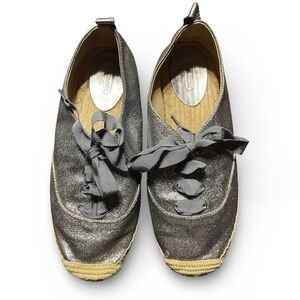 Coach | Ramira Espadrilles Gunmetal Glitter Lace-ups